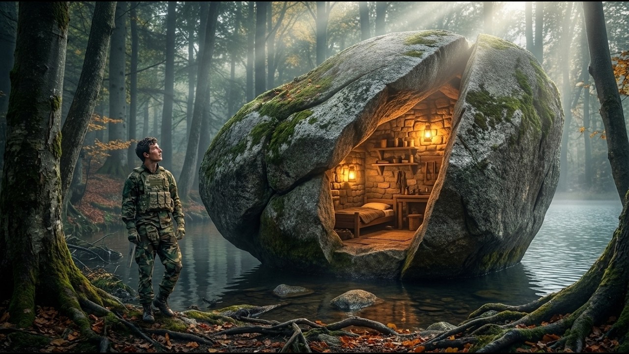 A dezgropat o piatră uriașă... ce a construit înăuntru e uimitor (ASMR)