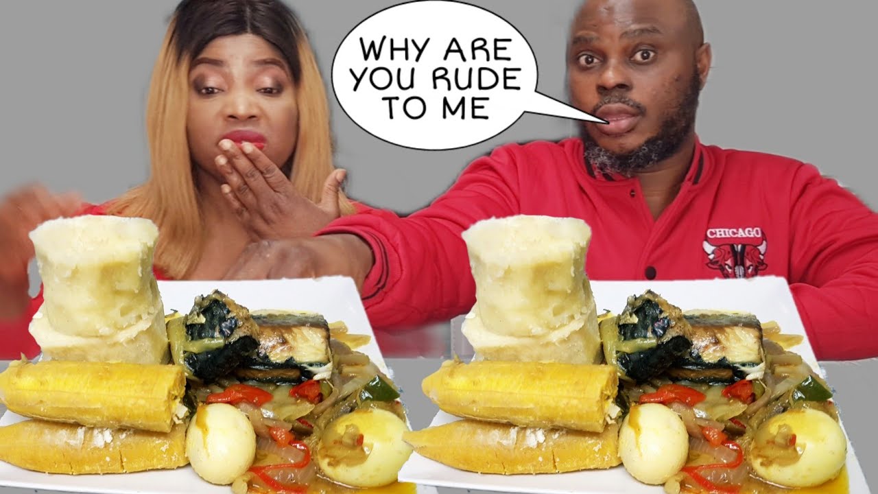 I'M RUDE TO MY HUSBAND BECAUSE OF VALENTINE'S DAY *GONE WRONG* GARDEN EGG AND YAM | MUKBANG