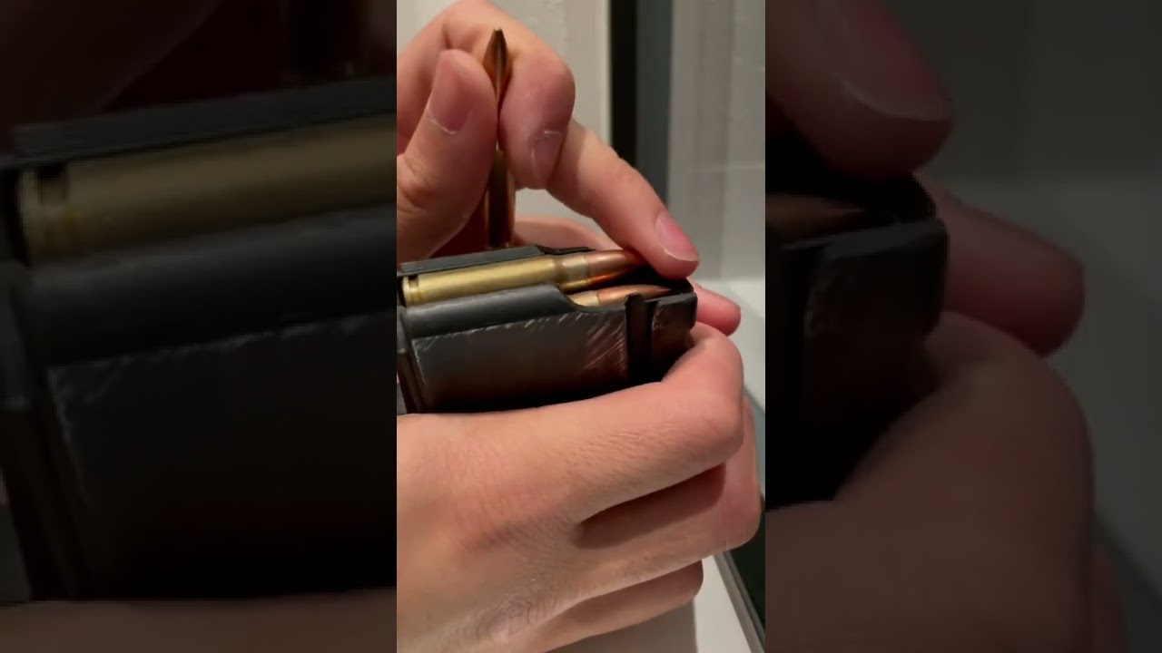 Loading an AK magazine 