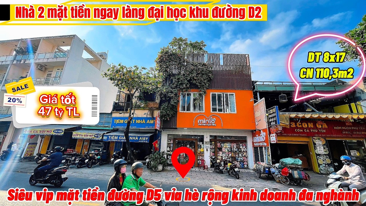 47 TỶ – 2 MẶT TIỀN TRƯỚC SAU D5 BÌNH THẠNH | DT 8x17 CN 110m2 – VỊ TRÍ HIẾM NHÀ 3 TẦNG ĐANG CHO THUÊ