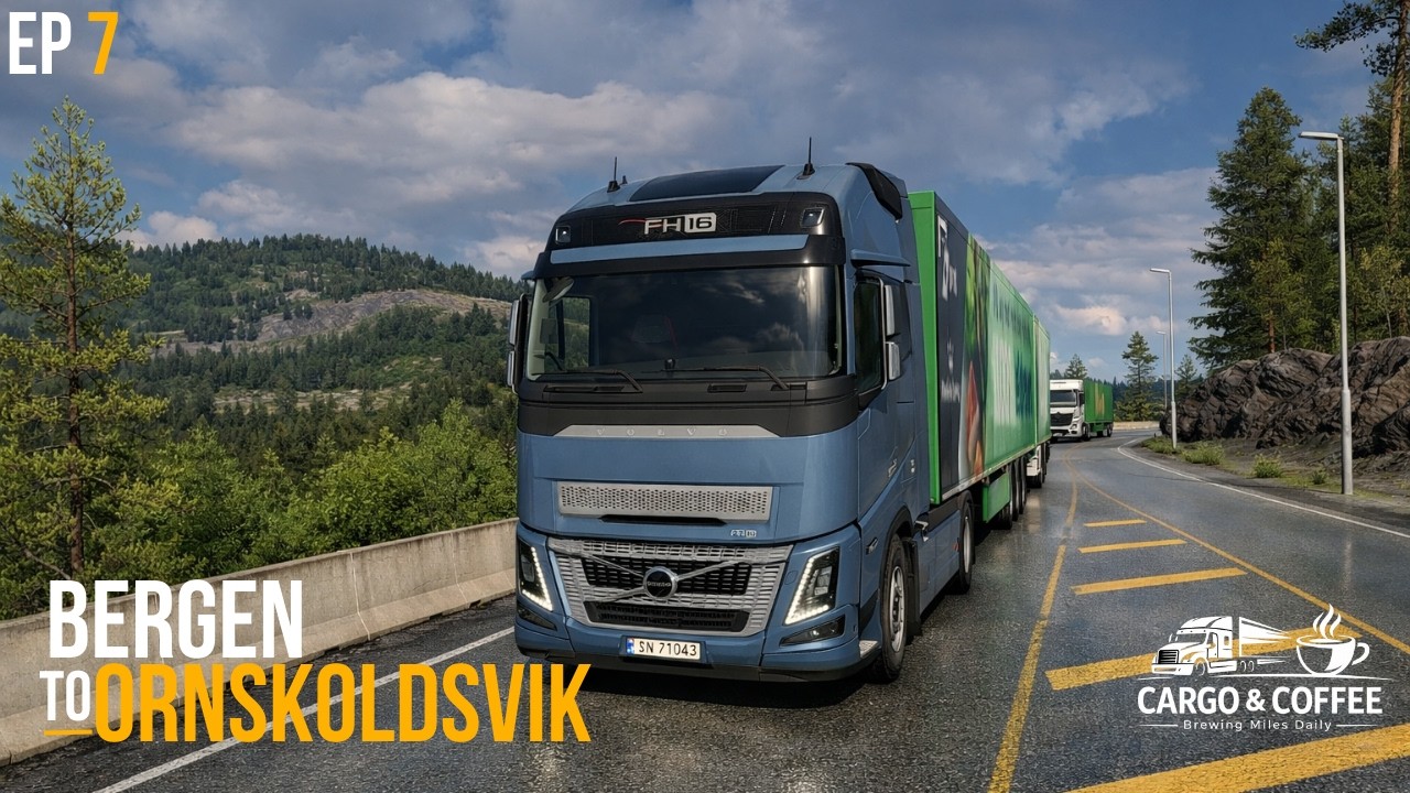 ETS2 Cargo & Coffee | Bergen to Örnsköldsvik 🇳🇴→🇸🇪 | Relaxing Nordic Truck Drive