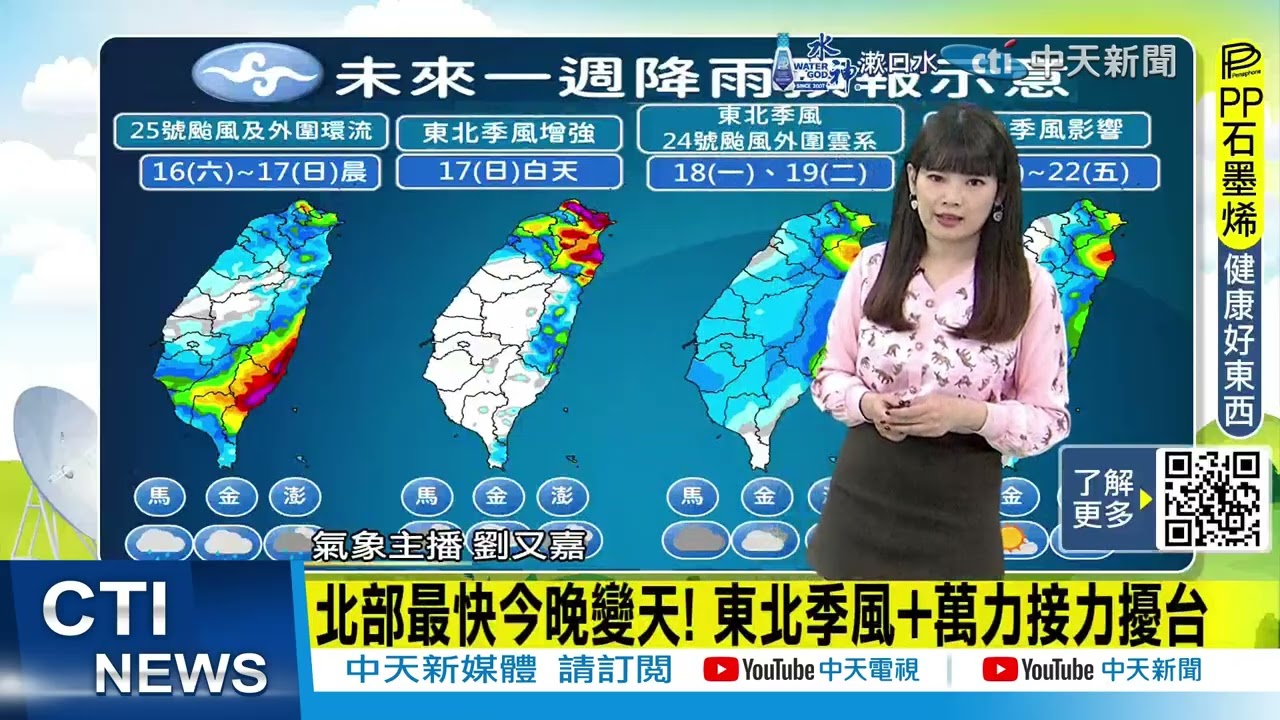 【每日必看】天兔未登陸已成熱帶低壓 11:30解除海陸警 | 北部最快今晚變天! 東北季風+萬宜接力擾台 20241116