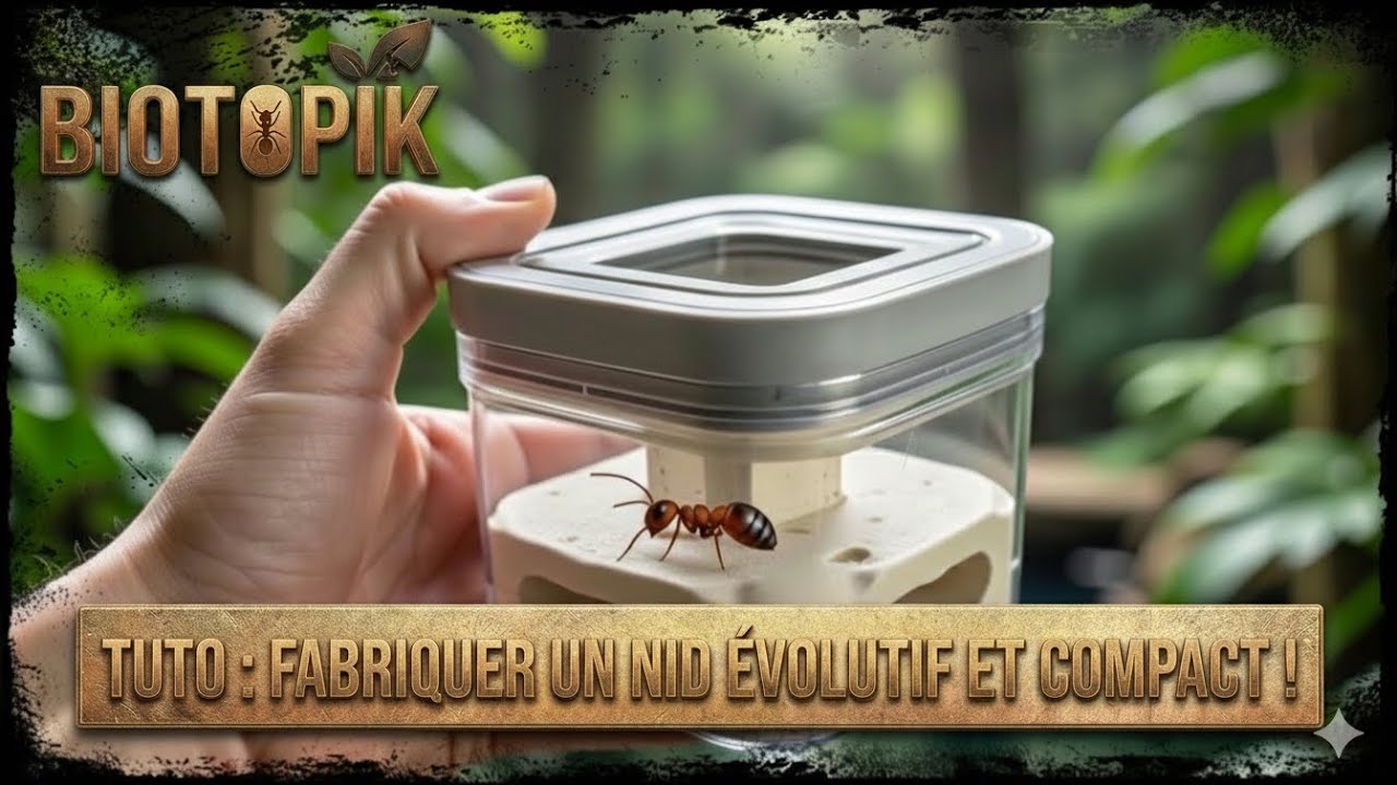 Fabrication d’un nid pour fourmis compact (fondation → colonie)