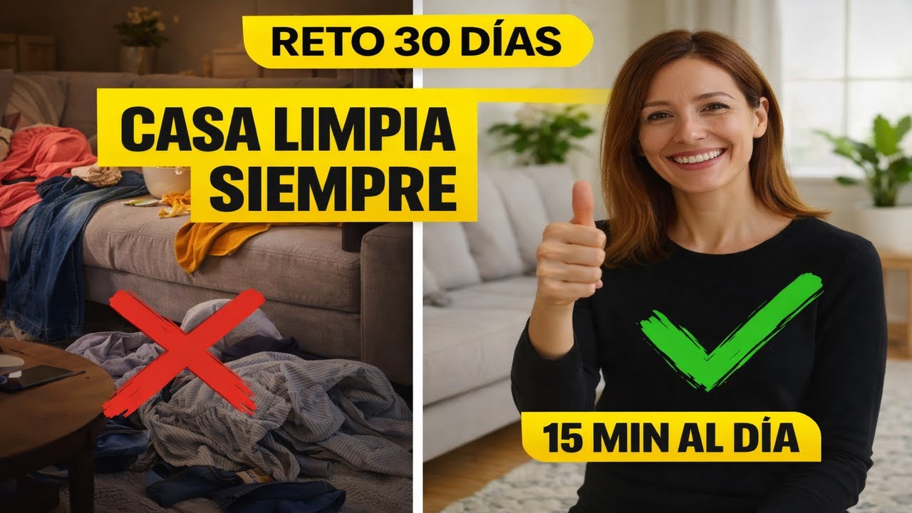 HÁBITOS diarios para una CASA LIMPIA todo el tiempo 🏡 | Rutina REAL de limpieza en 15 minutos