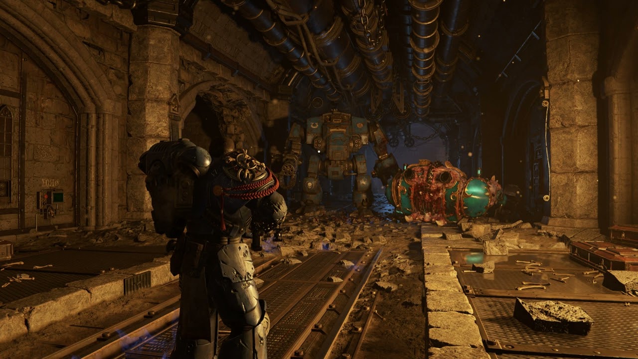 Warhammer 40000  SPACE MARINE 2 - Dreadnought vs Hellbrute