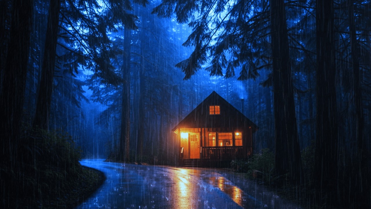 Cozy Sounds of Rain│Dark Night Ambience│White Noise│Deep Sleep