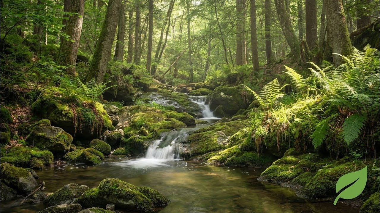 Relaxing Forest Stream | Natural Water Sounds (No Music)