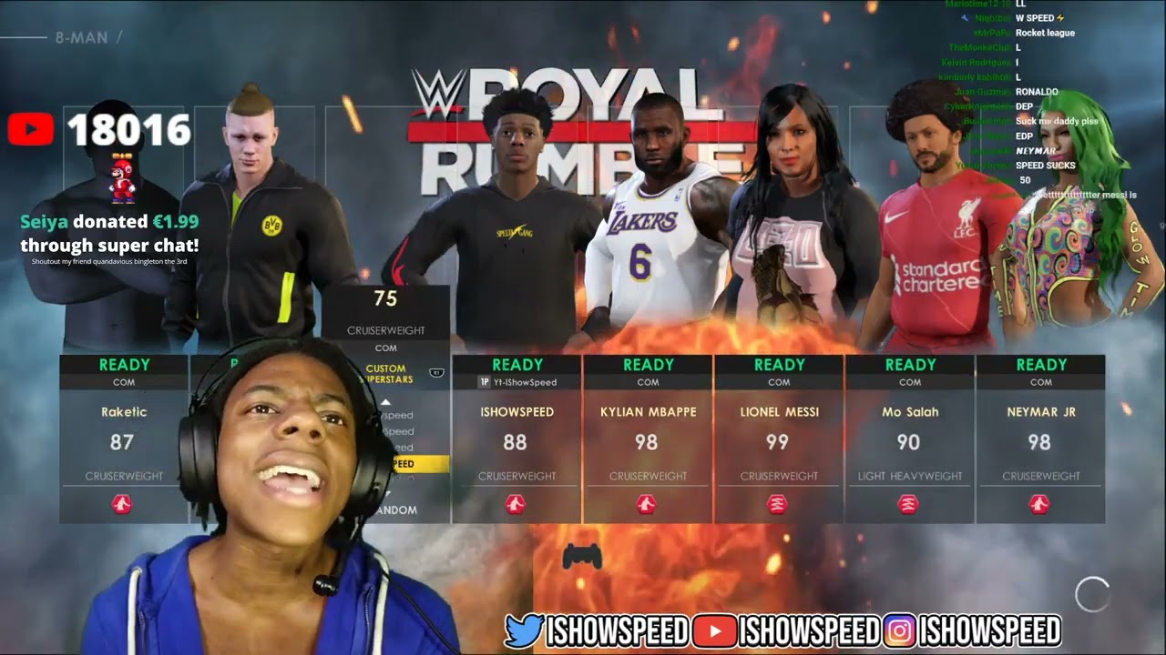 ISHOWSPEED PLAYS WWE 2K22 AGAIN! (A+ Stream)