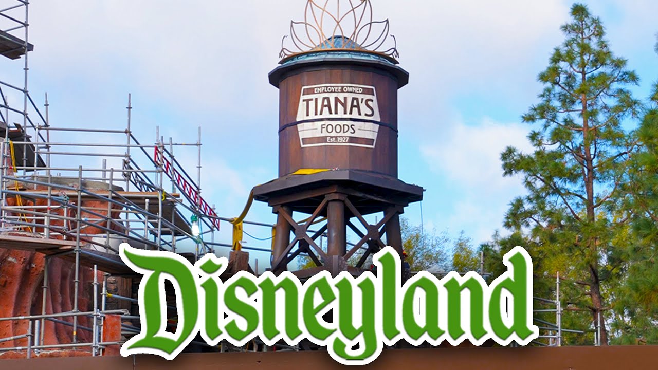 NEW Tiana's Water Tower and New Orleans Square Construction - Disneyland Morning Walkthrough & Rides