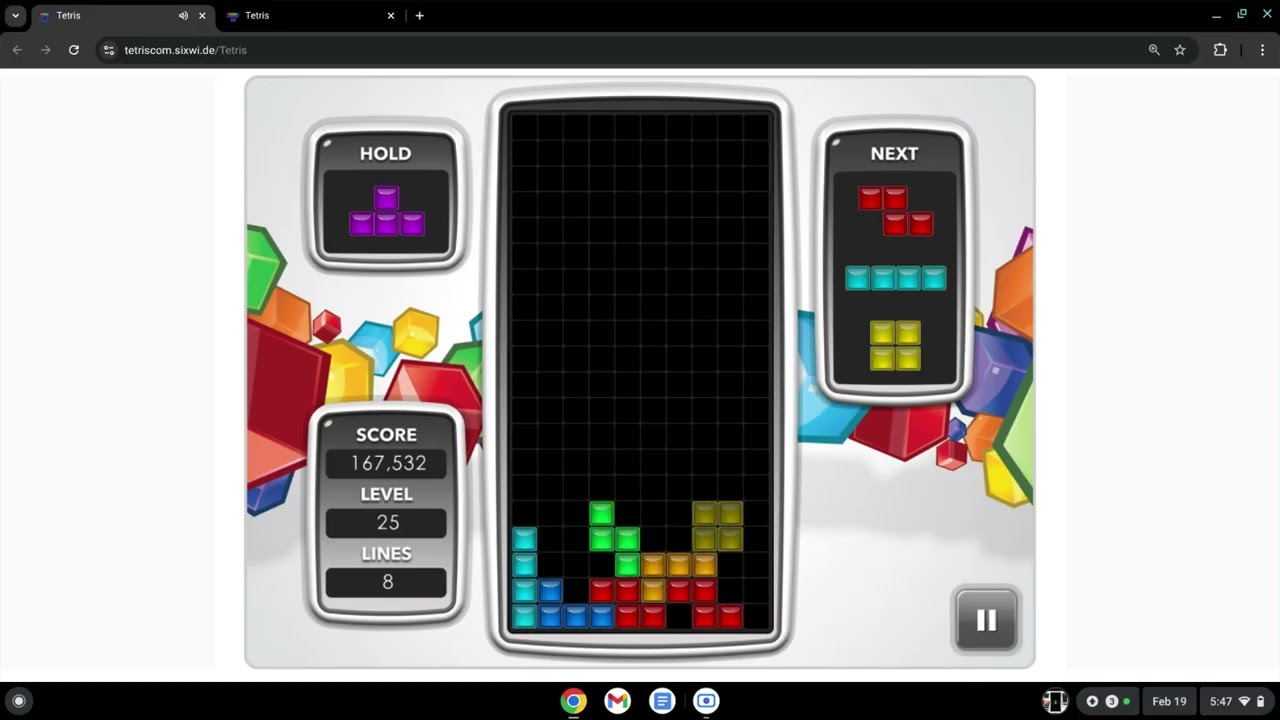 1,583,171 on a 25 start on tetris.com (full session)