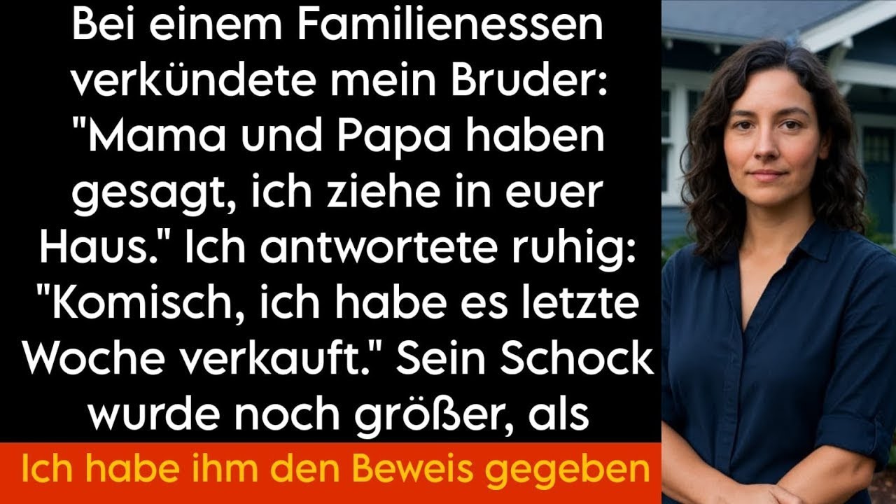 Familienessen: Bruder zieht ein – doch ich hatte eine große Überraschung parat!