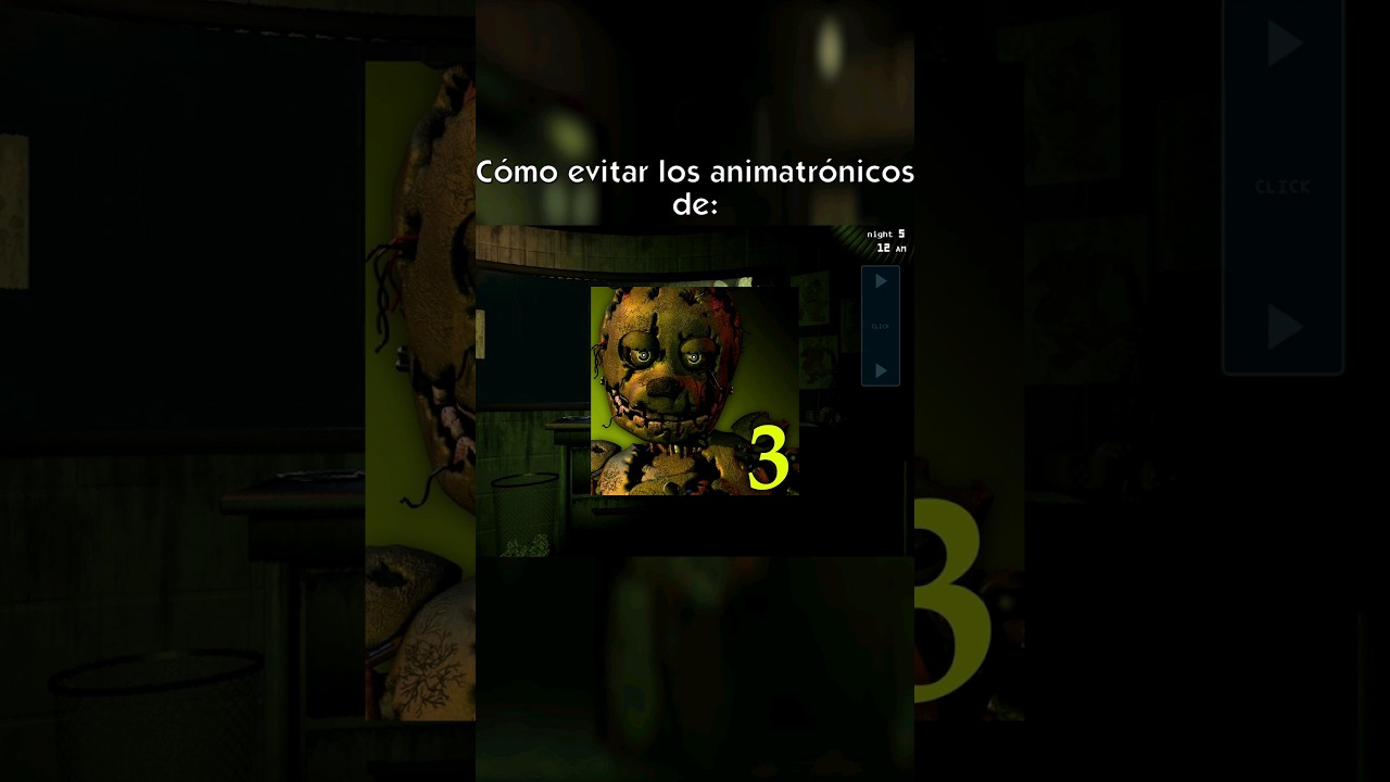 C&oacute;mo evitar los animatr&oacute;nicos de FNAF 3 #fnaf #fivenightsatfreddys3