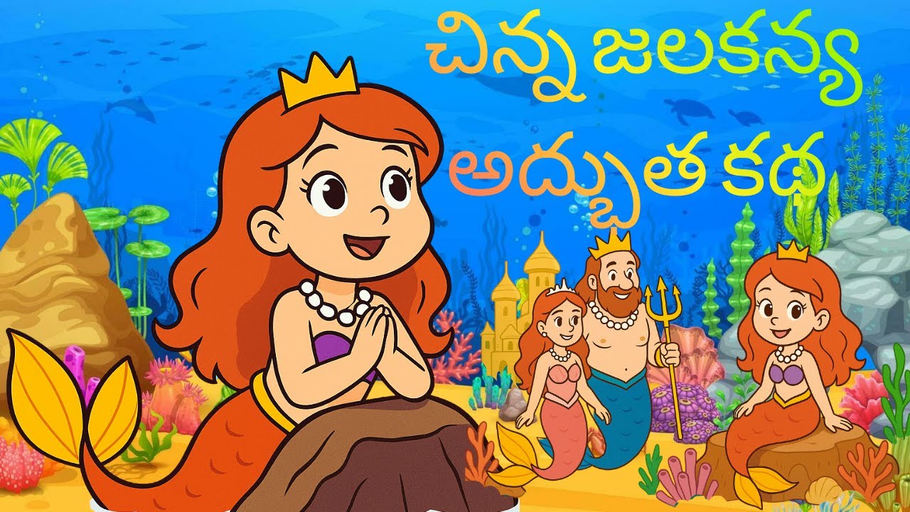 Telugu stories for kids-చిన్న జలకన్య అద్భుత కథ |moral stories|kids stories|magical stories