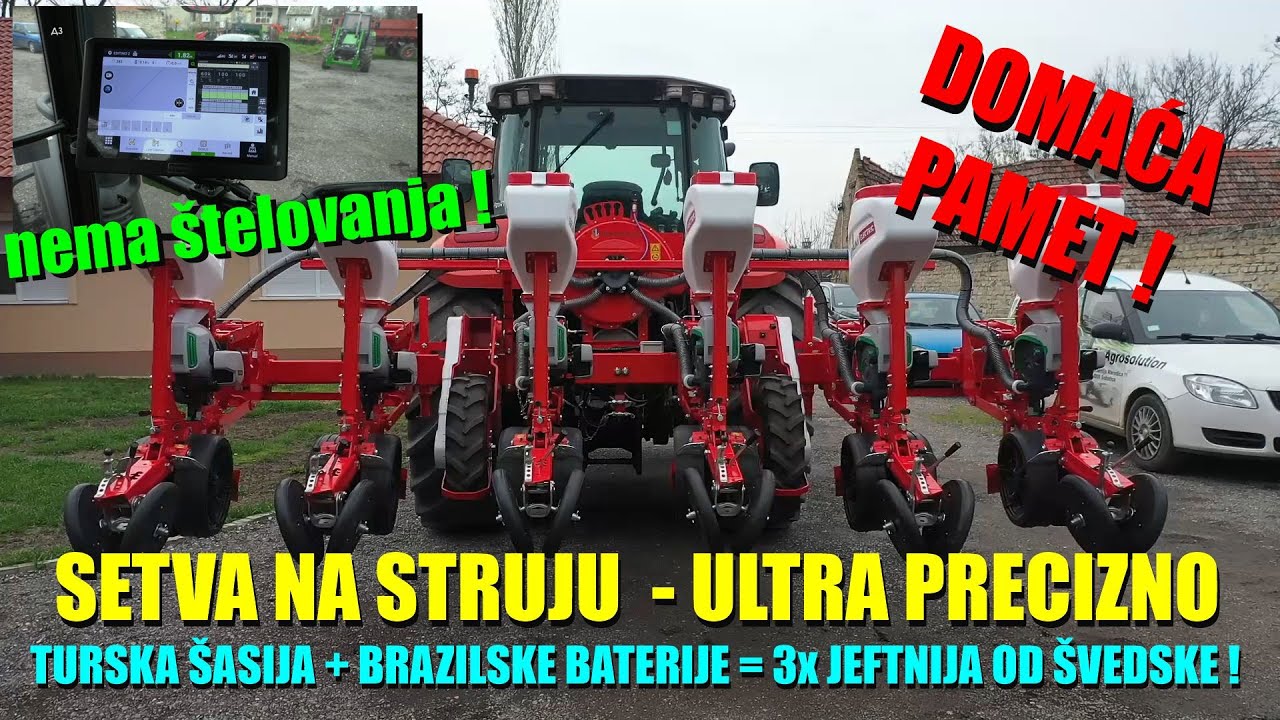 ŠOK - SETVA NA STRUJU  - KAKVA POLJO MAŠINA !TRI PUTA JEFTNIJA OD ŠVEDSKE SEJALICE- a napravljena...