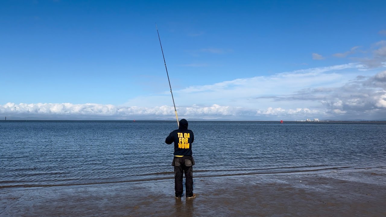 UK sea Fishing on Blackpool Beach