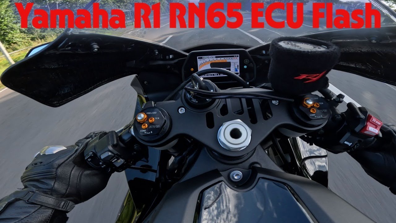 Yamaha R1 RN65 Akrapovic Exhaust - ECU Remap - Pops Bangs - Raw Sound - Test Drive - Acceleration