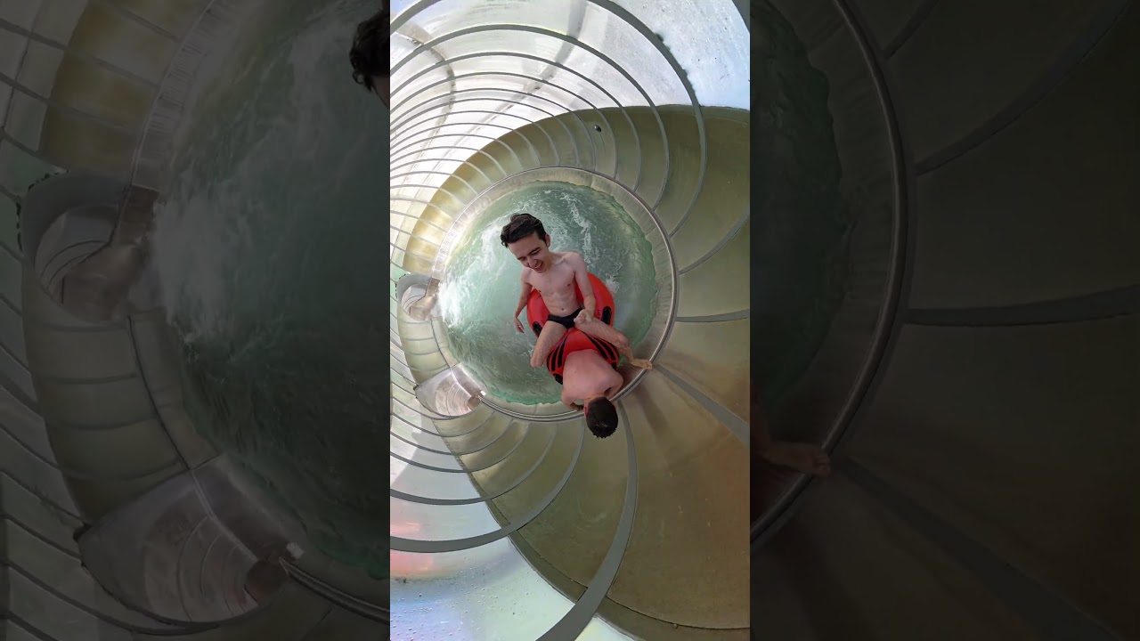 Nettebad Osnabr&uuml;ck Reifenrutsche hinten TinyPlanet #waterslide