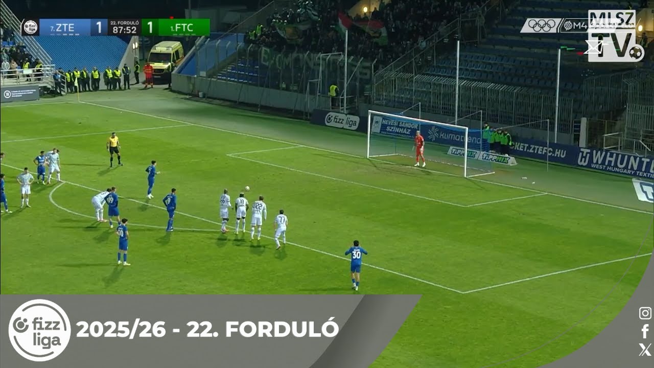 ZTE FC &ndash; Ferencv&aacute;rosi TC | 3-1 | (0-1) | Fizz Liga | 22. fordul&oacute; | MLSZTV