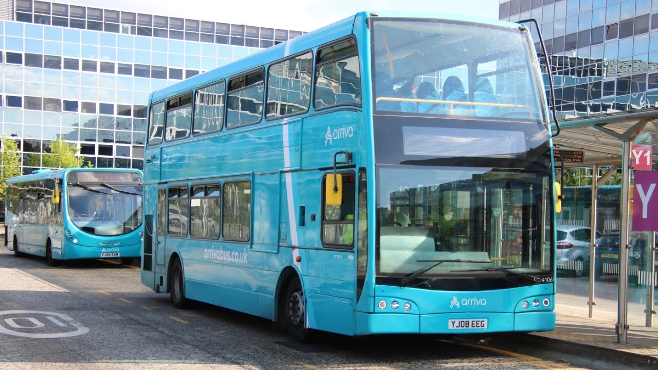 Full Ride: Bus Route X4 Aylesbury - Milton Keynes. Arriva Optare Olympus B9TL 4106 (YJ08 EEG)