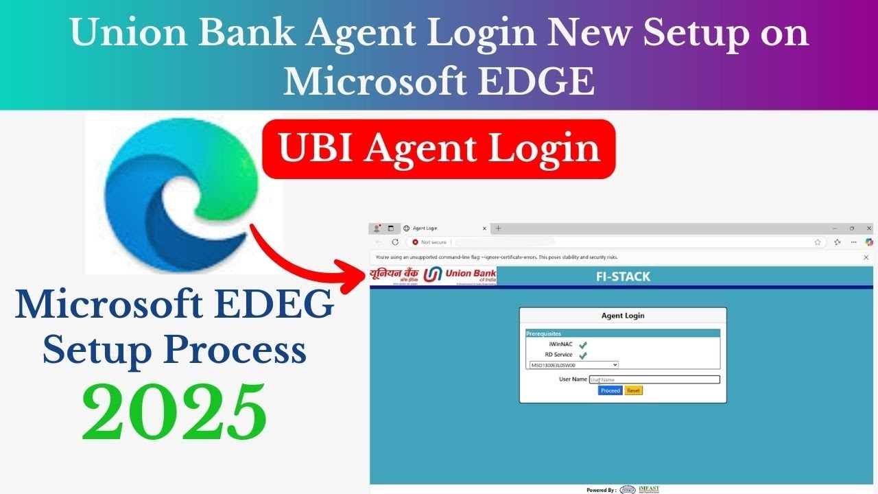Union Bank BC/kiosk Login on Microsoft Edge | UBI Agent Login | MS EDGE | Setp by Step Process