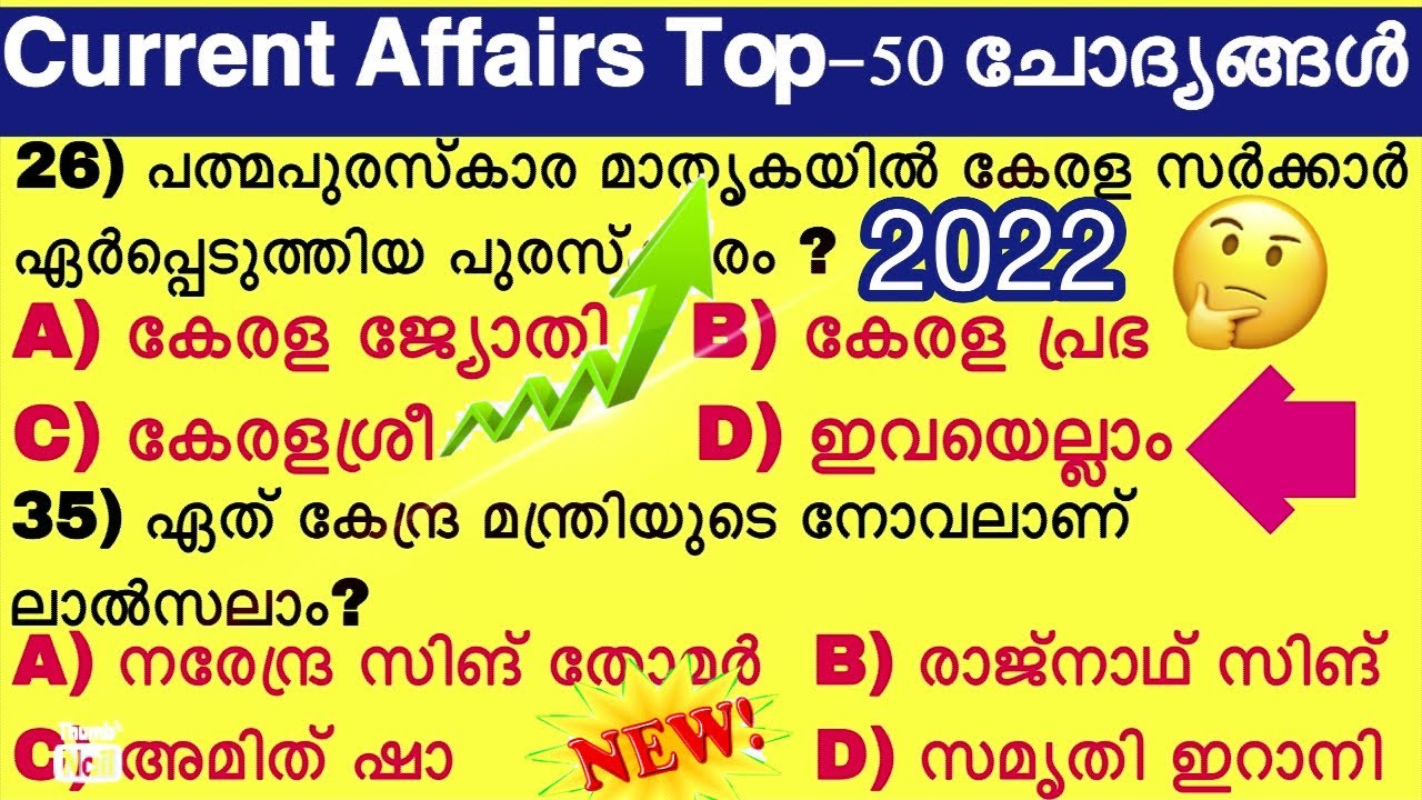 ആനുകാലികം ടോപ്പ്-50 ചോദ്യങ്ങൾ || Current Affairs Questions | #keralapsc #12thlevelmains #ujwalpsc