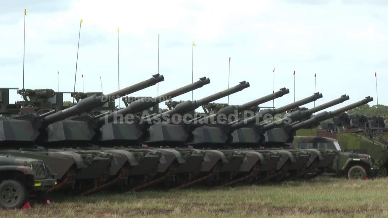 Taiwan commissions new US-made Abrams tanks as President Lai vows to strengthen defense
