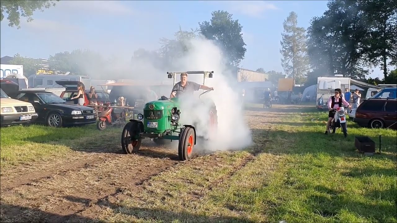 Oldtimertreffen Bockhorn 2022, Campingplatz des Todes #5, Burnouttime #2