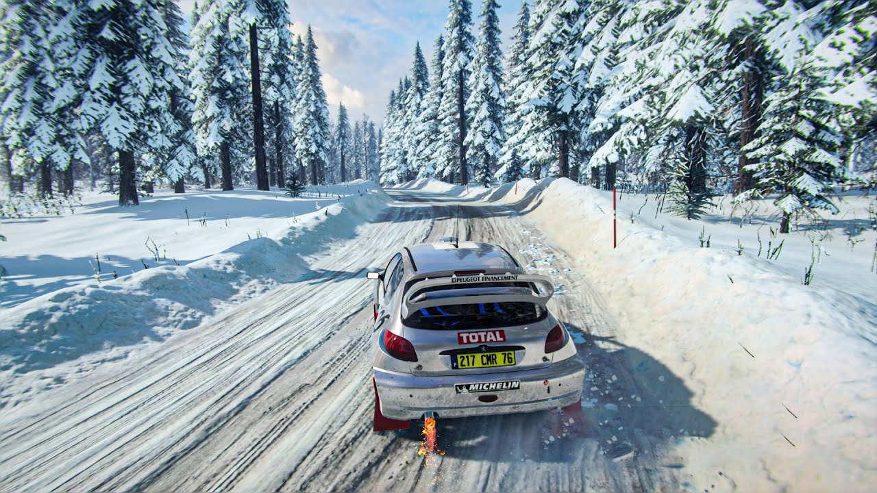 DiRT Rally 2.0 - Peugeot 206 Rally Fullsend in Snow Gameplay