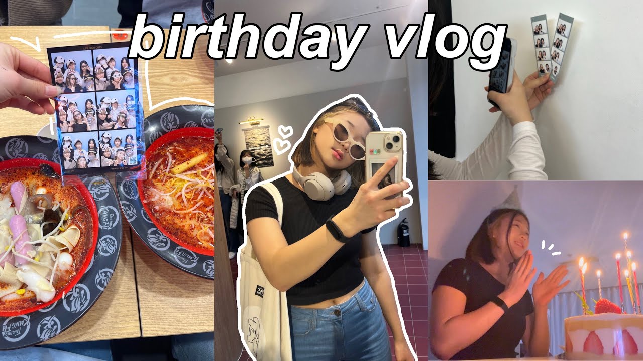 vlog do meu niver 🇰🇷 | dia c amigas, photobooth, bolo, abrindo presentes etc