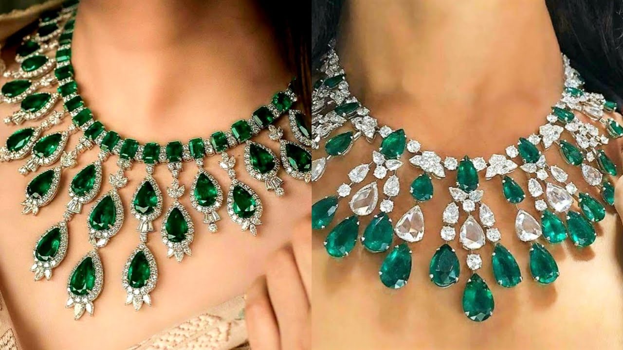 50+ New Designer Emerald Necklace Design💎//may Birthstone 2022-23