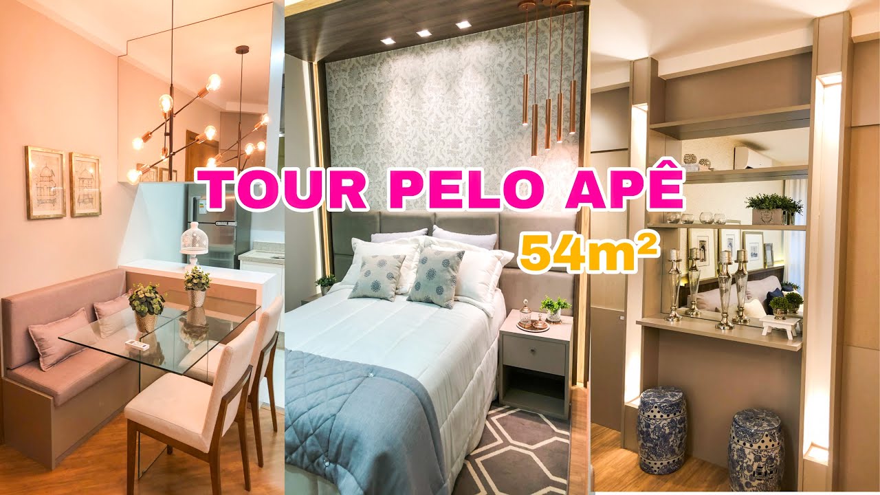 TOUR PELO APÊ DECORADO 54m