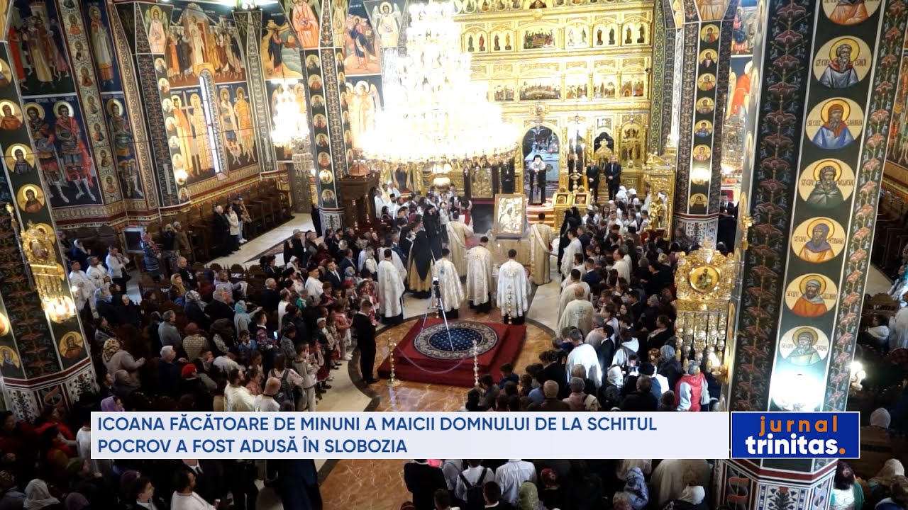 Icoana făcătoare de minuni a Maicii Domnului de la Schitul Pocrov a fost adusă în Slobozia