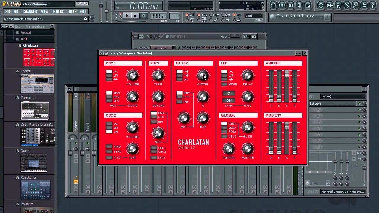 Kurs Video FL Studio 10 - Muzyka Trance  Lekcja darmowa - Syntezator  | od market-wiedzy.pl