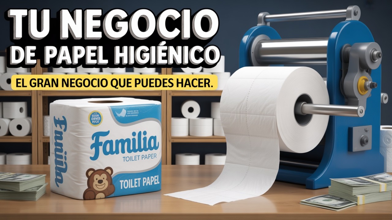 🚀 M&Aacute;QUINA de HACER papel HIGIENICO | GANAR DINERO desde CASA con esta MINI-Fabrica