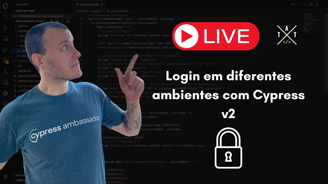 Login em diferentes ambientes com Cypress - v2