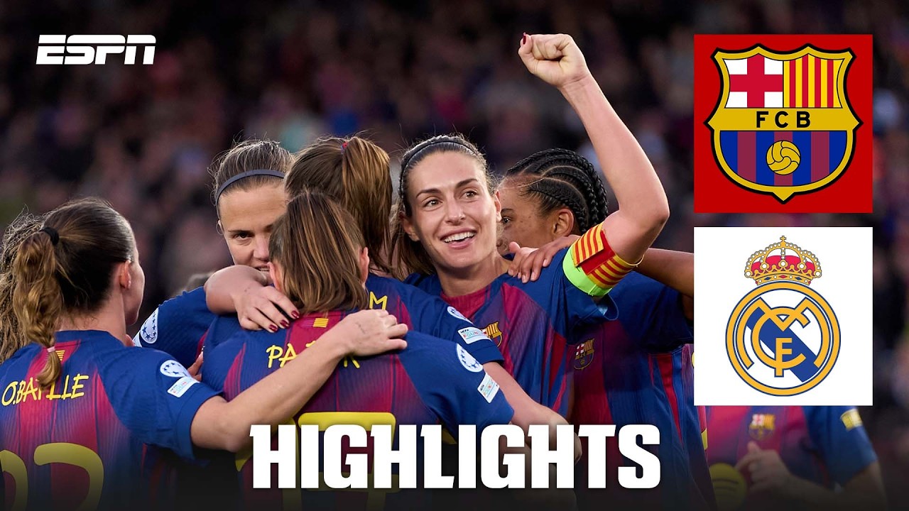 Barcelona SCORE SIX to embarrass Real Madrid in quarters | UEFA Women&rsquo;s Champions League Highlights