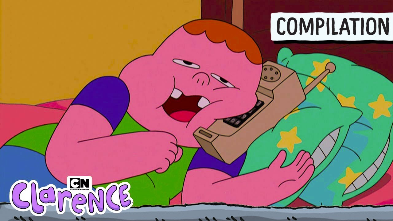 Spending All Day on a Phone | Clarence | Cartoon Network | Cartoons for Kids