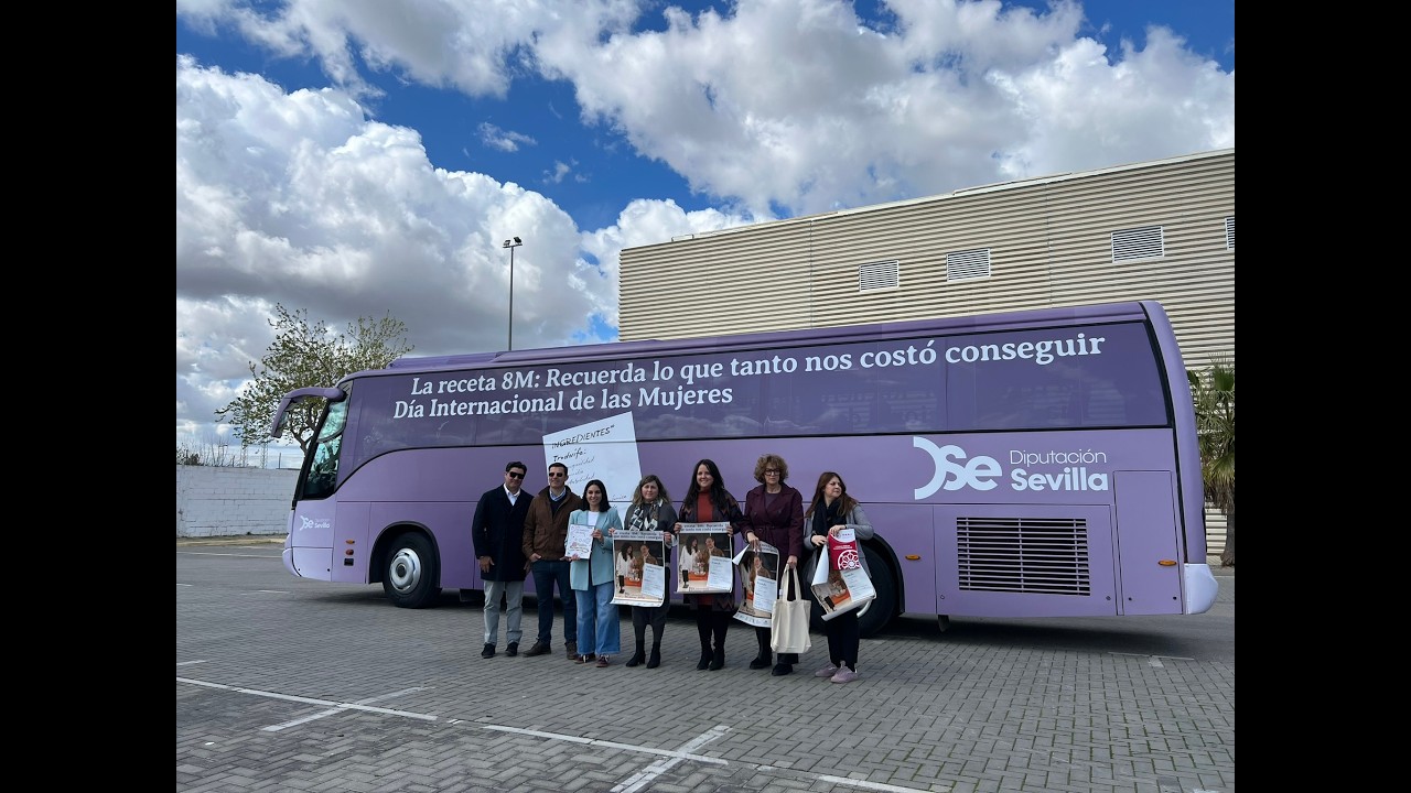 Lebrija recibe la visita de la Caravana por la Igualdad de la Diputación de Sevilla