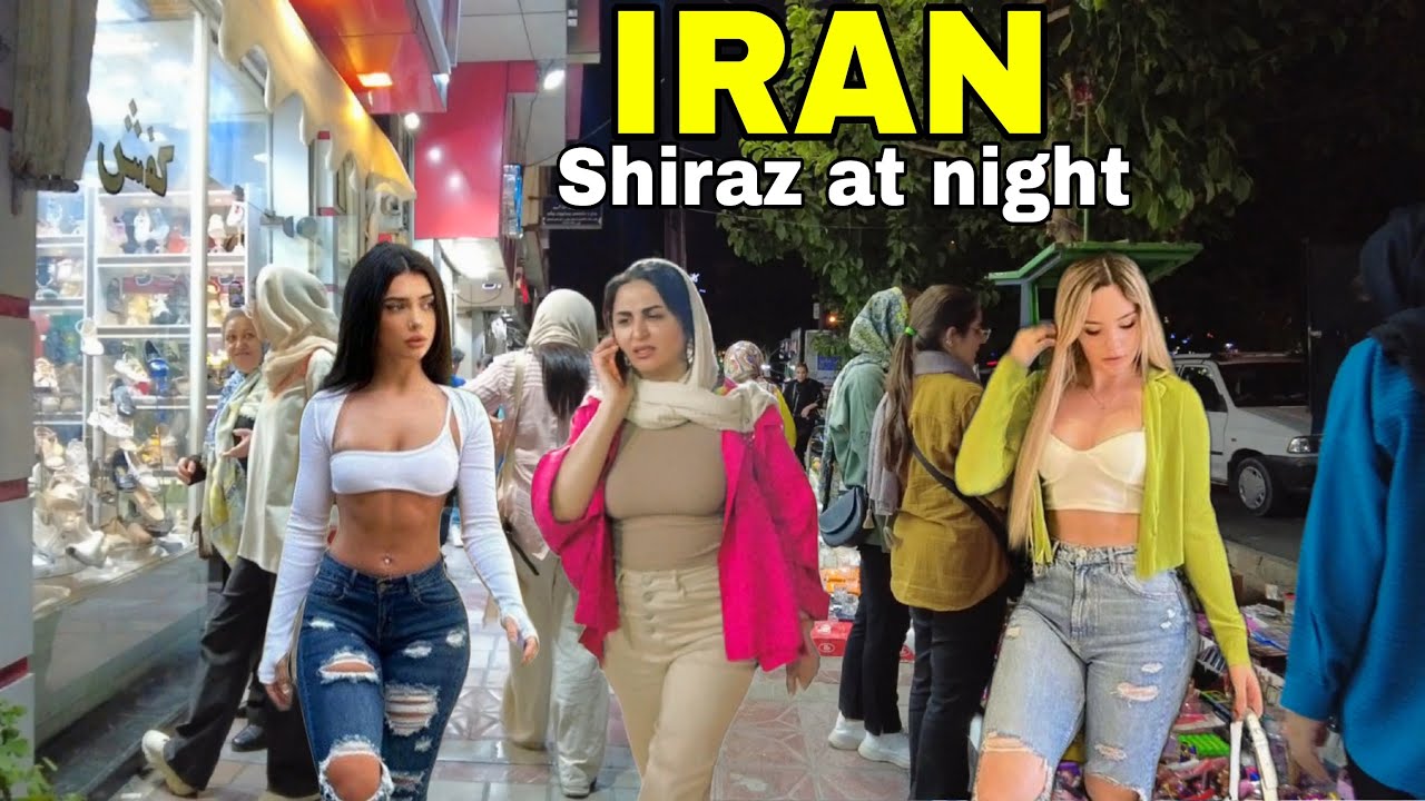 Life in the IRAN 🇮🇷 Shiraz city Nights and Street atmosphere (ایران)