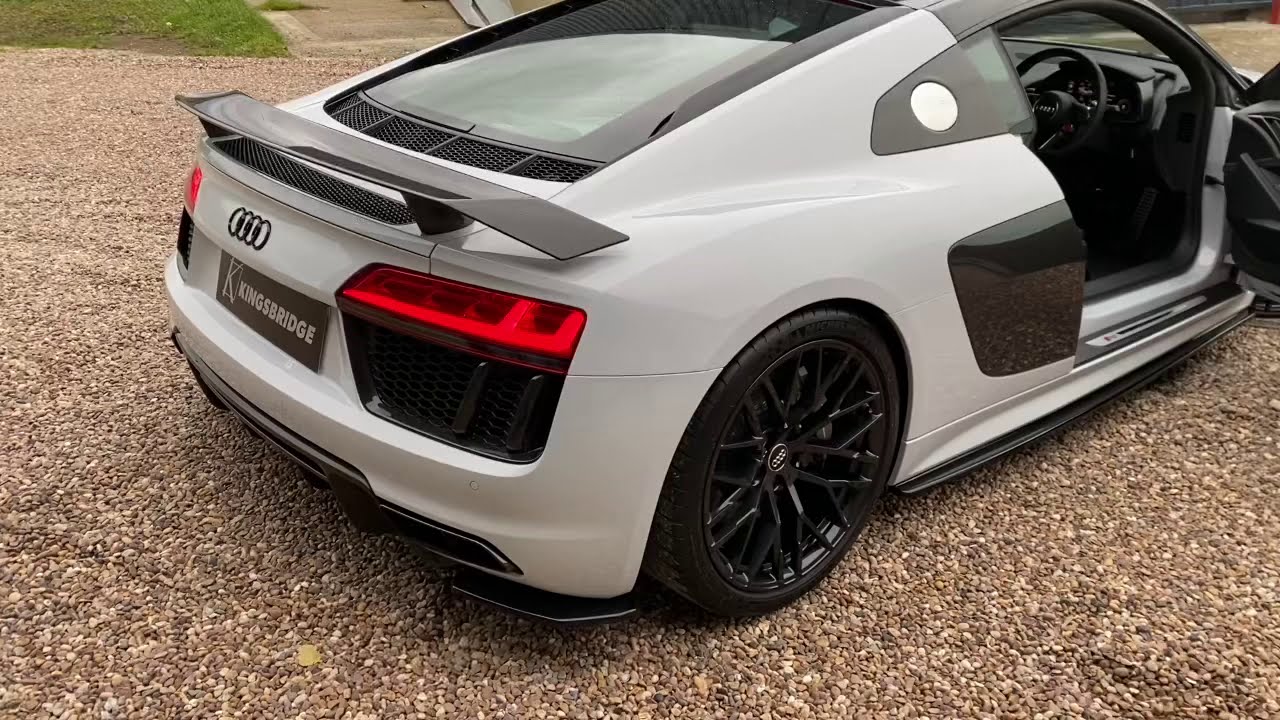 2018 Audi R8 V10 Plus Mega spec with carbon and diamond quilt interior. Lowered and Ground effects.