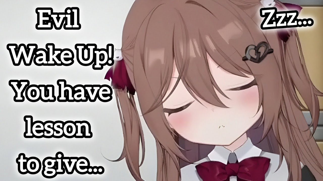 Evil Neuro Slept While Giving Lesson To Her Students At Class...