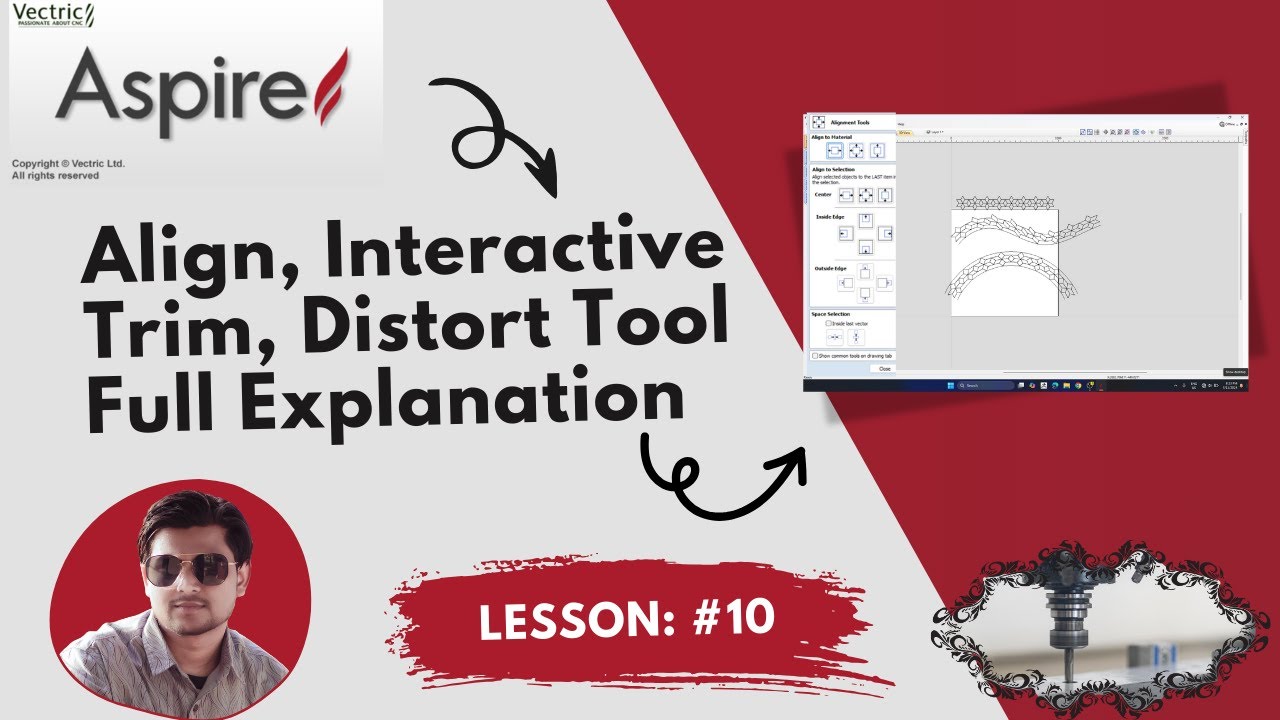 Aspire Align,Interactive Trim, Distort Tool Full Explanation Lesson 10