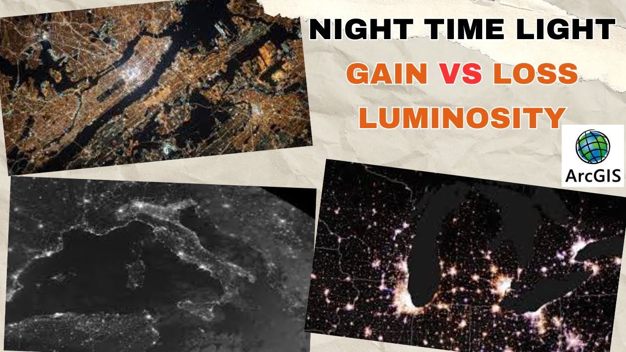 Night Time Light Gain VS Loss Luminoisity