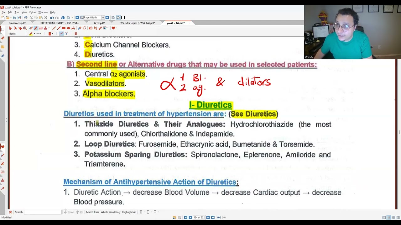 DR TA7: CVS PHARMACOLOGY 3 (MED SCHOOL NOT USMLE)