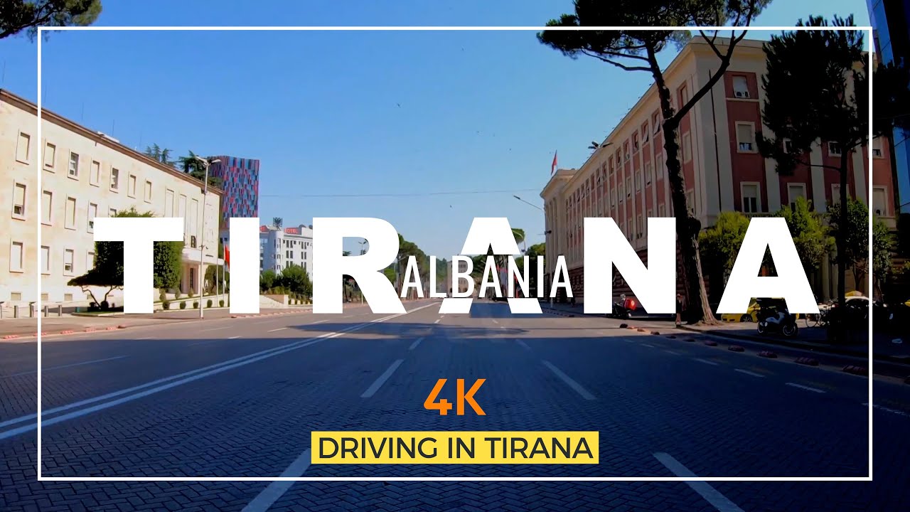 TIRANA, ALBANIA 🇦🇱 - Driving real-time【4K】- Duke Udhetuar me Makine ne rruget e Tiranes