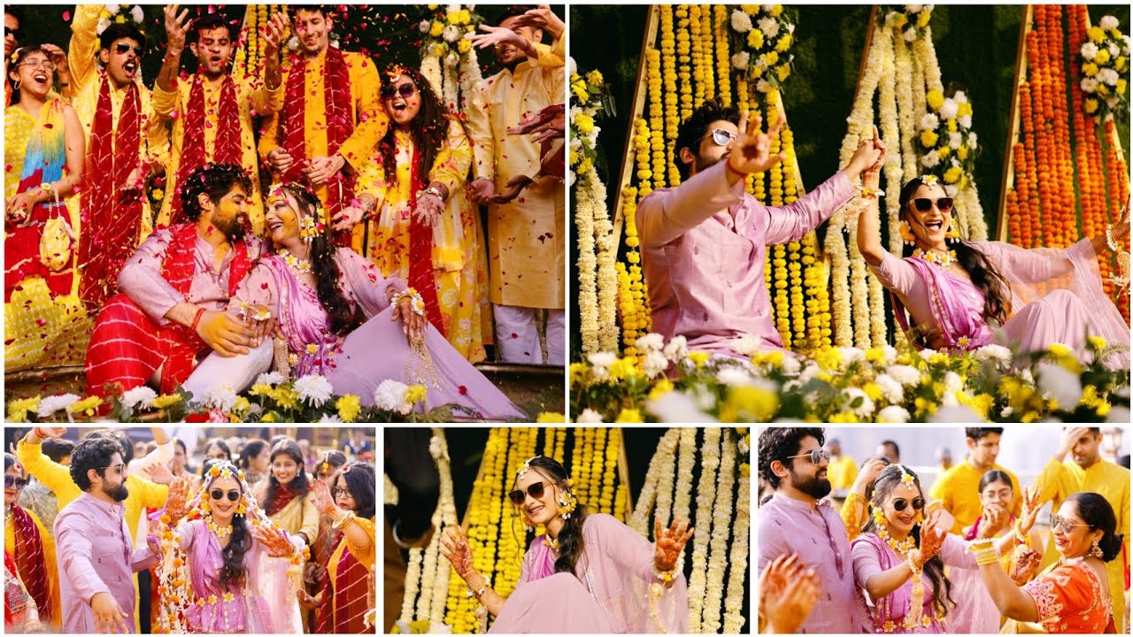 Our love marraige waali HALDI straight out of a Bollywood movie 💛