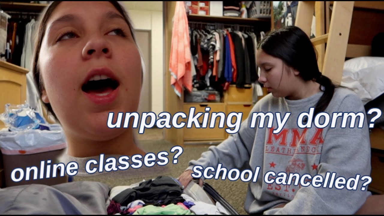UNPACKING MY DORM? (school shut down)