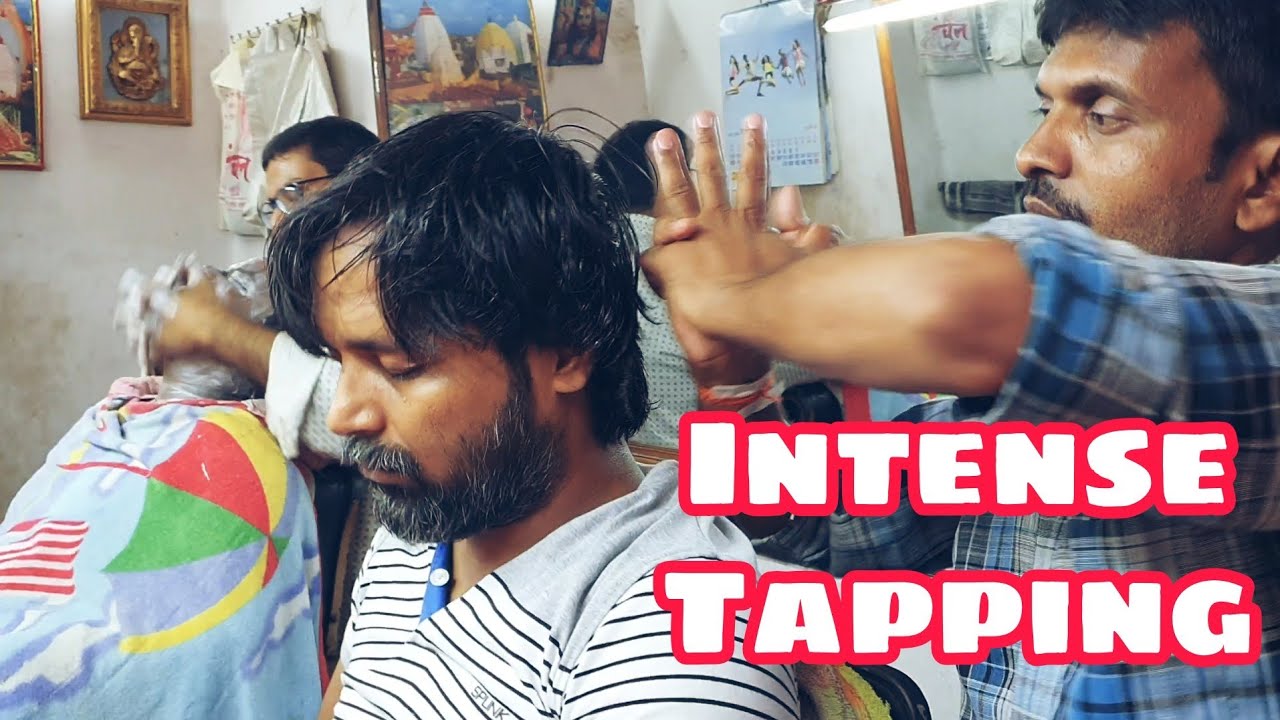Strong tapping head massage by Reiki Master's staff | Indian Massage