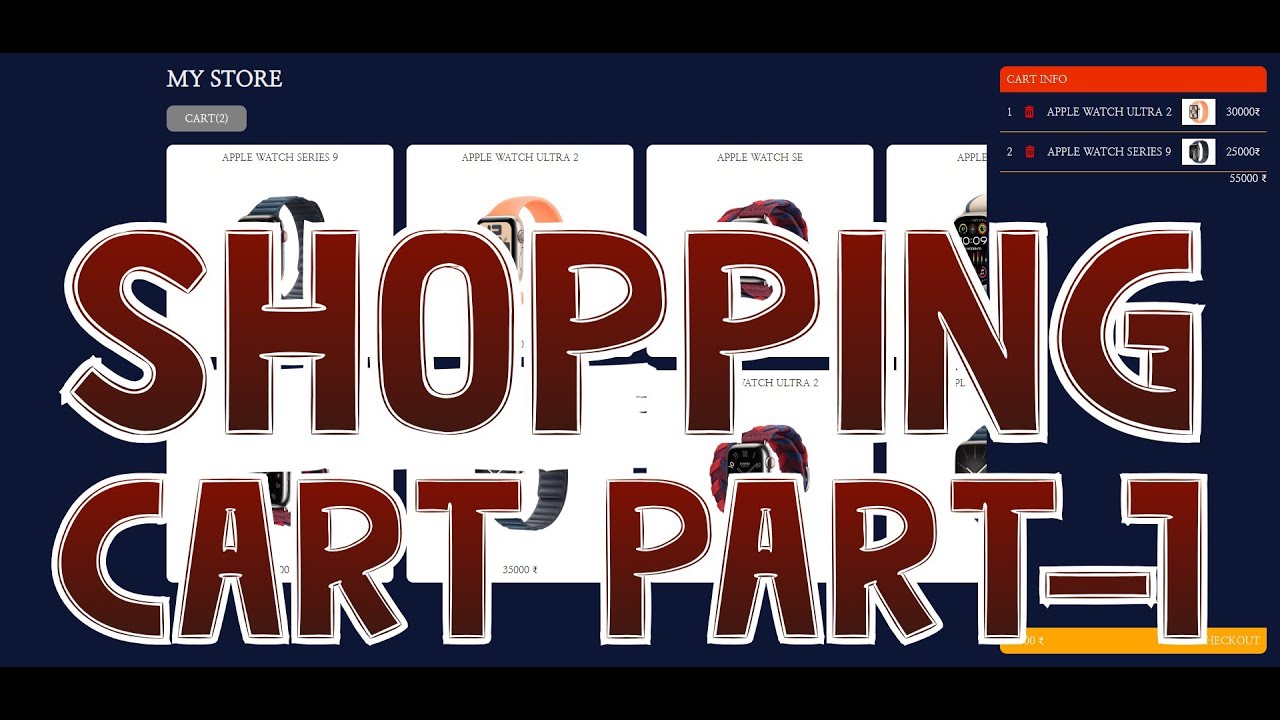 How to Build a Shopping Cart with HTML, CSS, and JavaScript | Step-by-Step Tutorial - PART 1