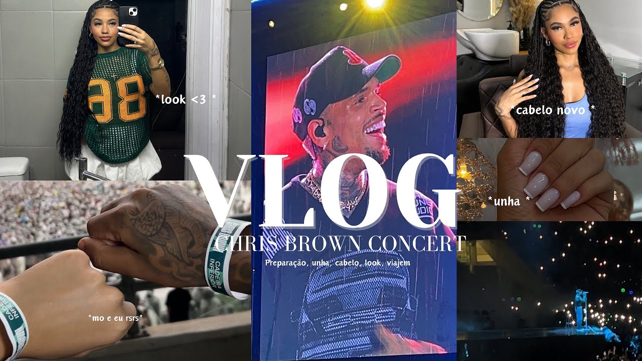 vlog: Chris brown show 2024 | preparação pré show, cabelo, unha, roupa e viagem